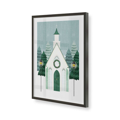 [Color:Satin Black], Picture of art in a Satin Black frame of the corner