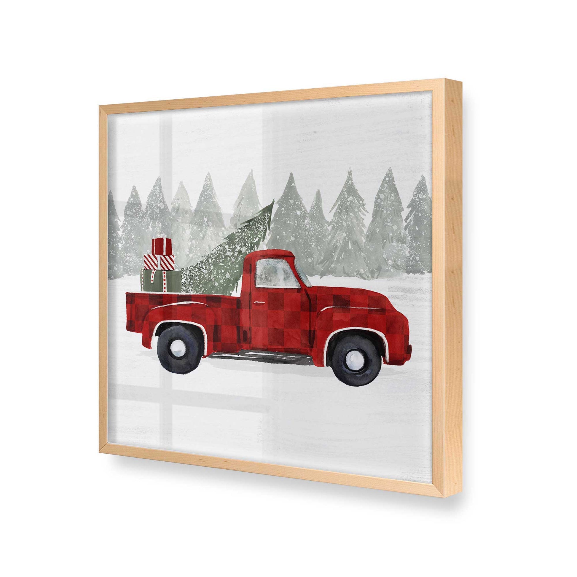 [Color:Raw Maple], Picture of art in a Raw Maple frame at an angle