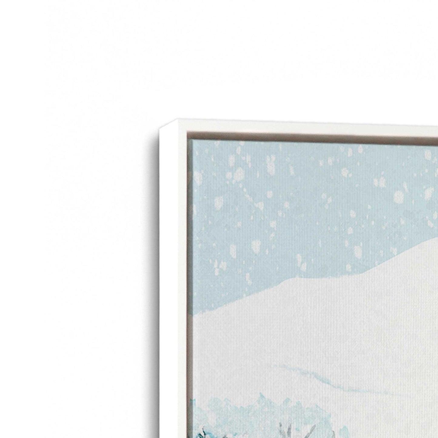 [Color:Opaque White], Picture of art in a White frame at an angle