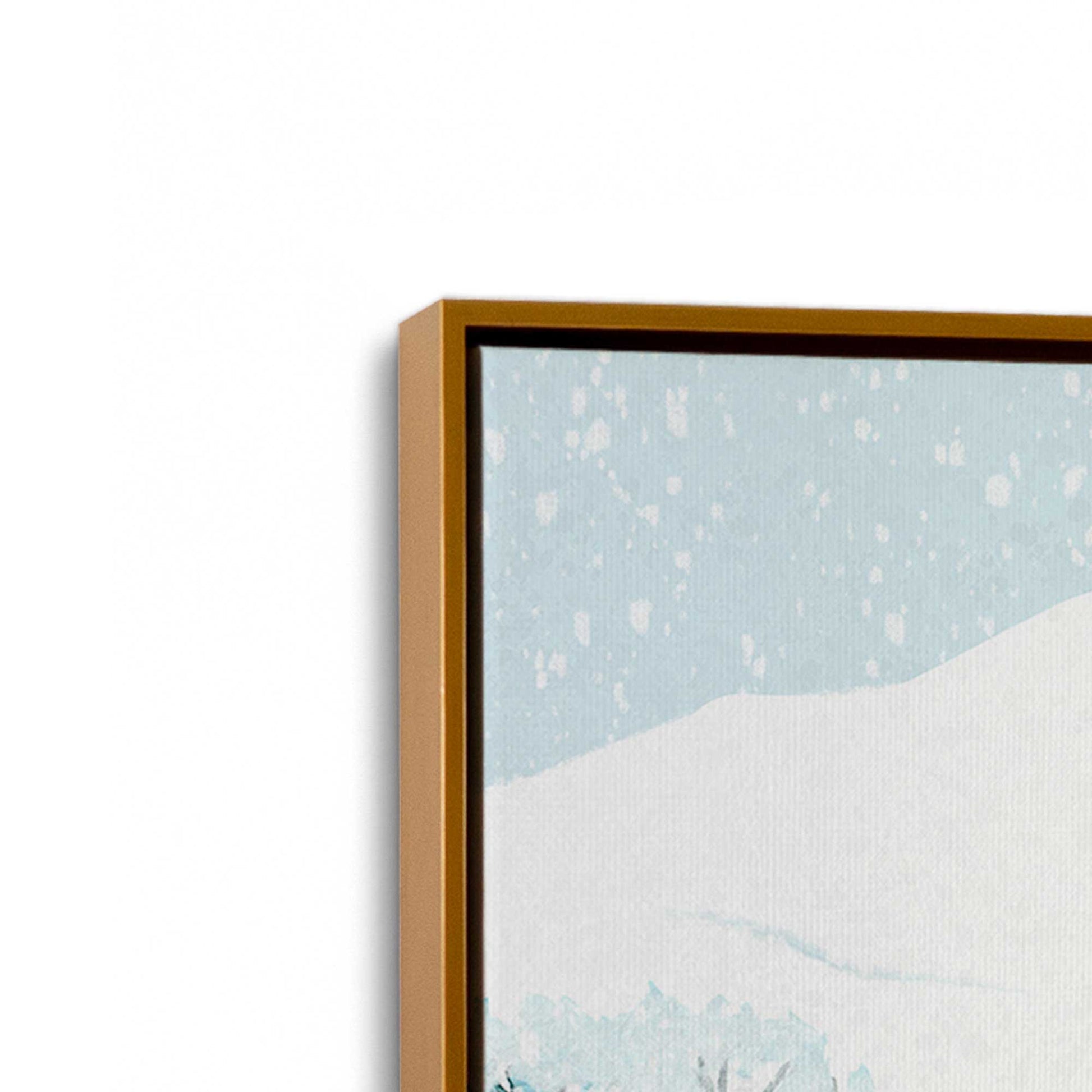 [Color:Polished Gold], Picture of art in a Polished Gold frame at an angle