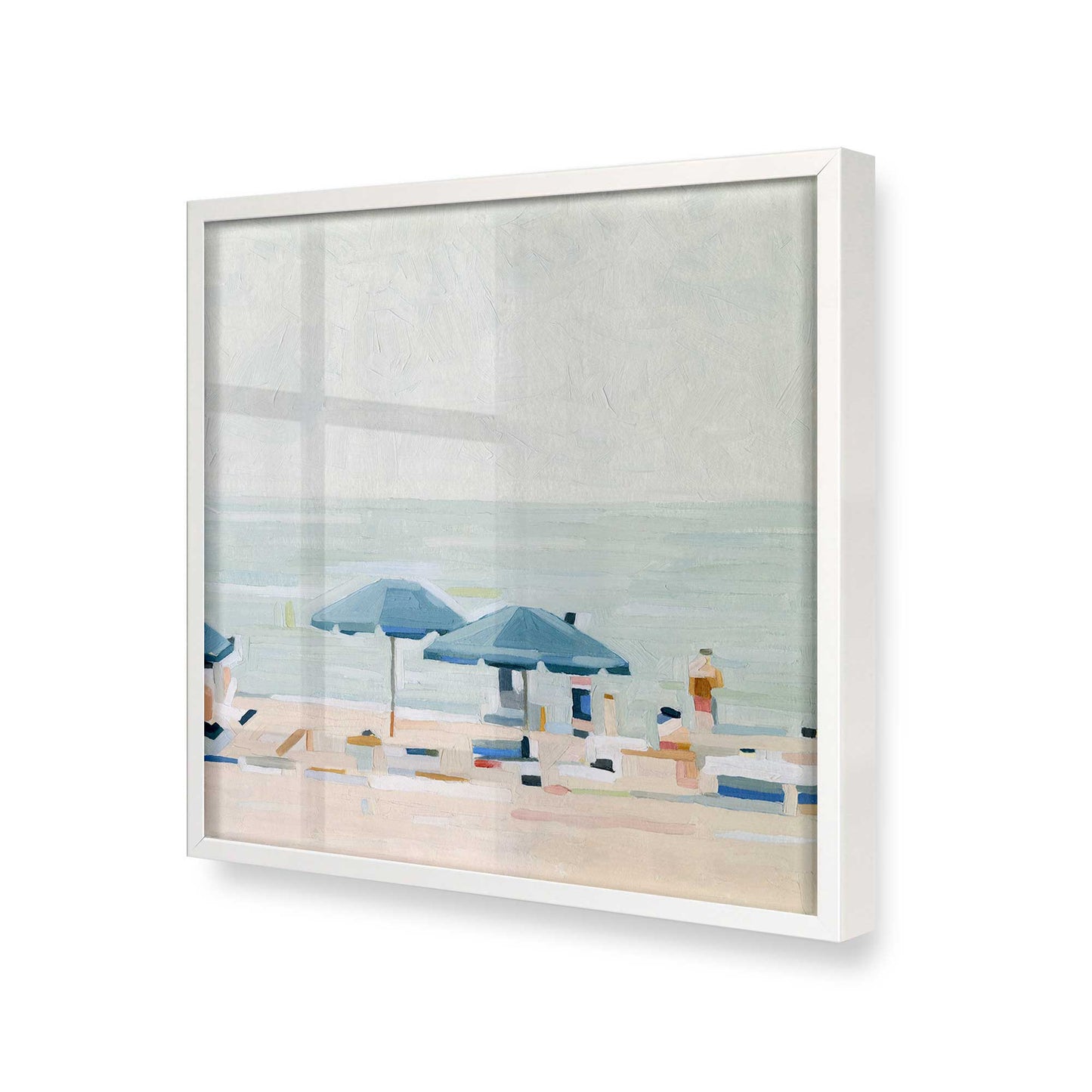 [Color:Opaque White], Picture of art in a Opaque White frame at an angle