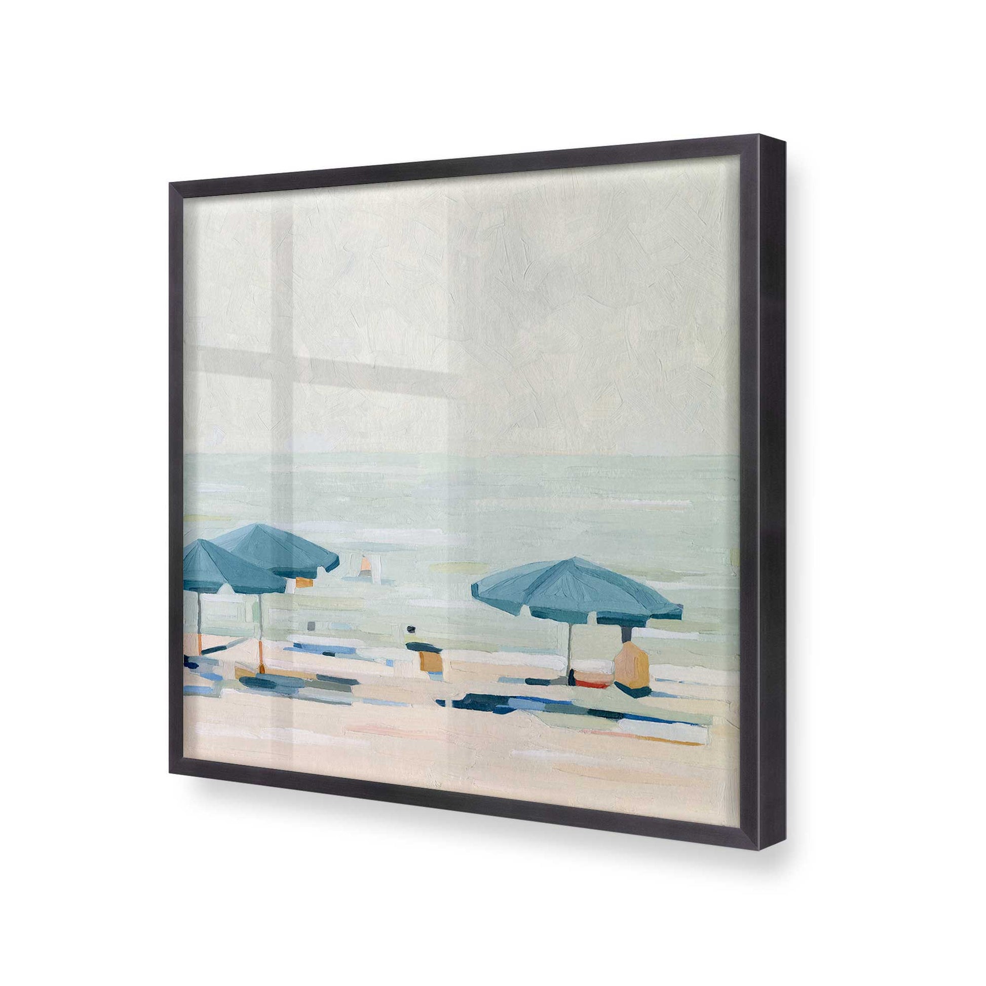 [Color:Weathered Zinc], Picture of art in a Weathered Zinc frame at an angle