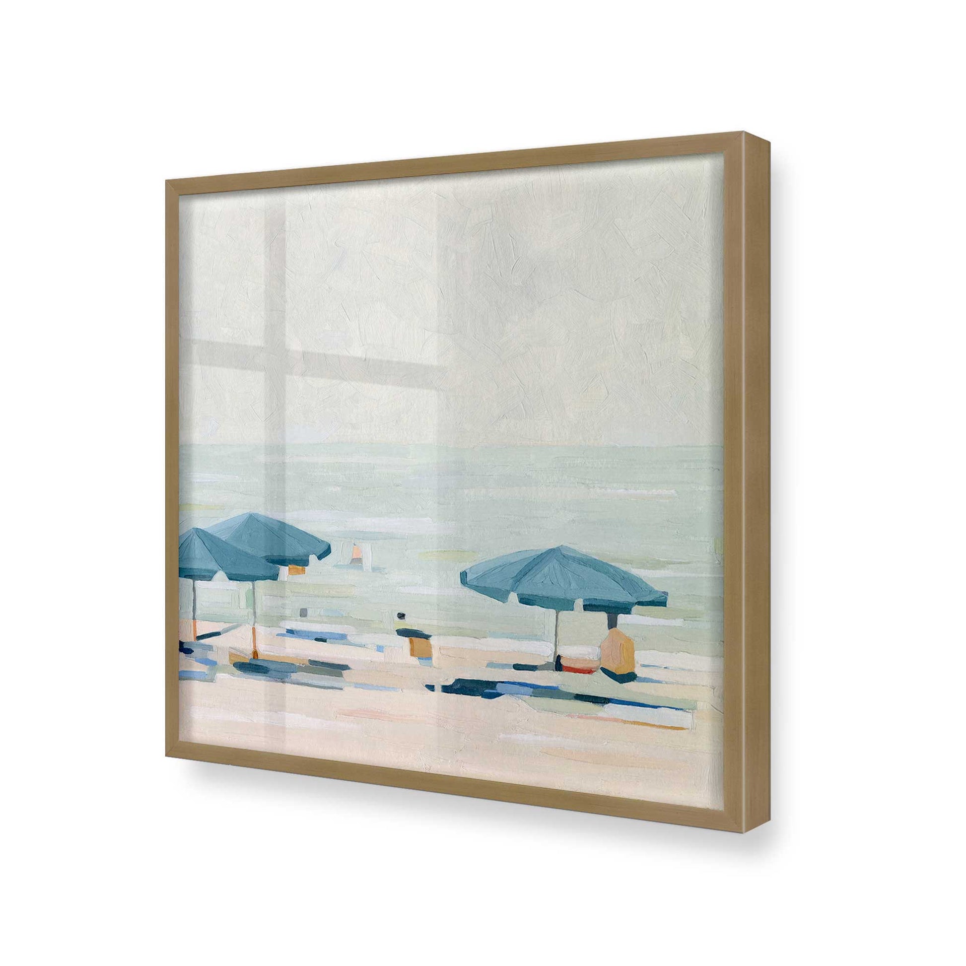 [Color:Brushed Gold], Picture of art in a Brushed Gold frame at an angle