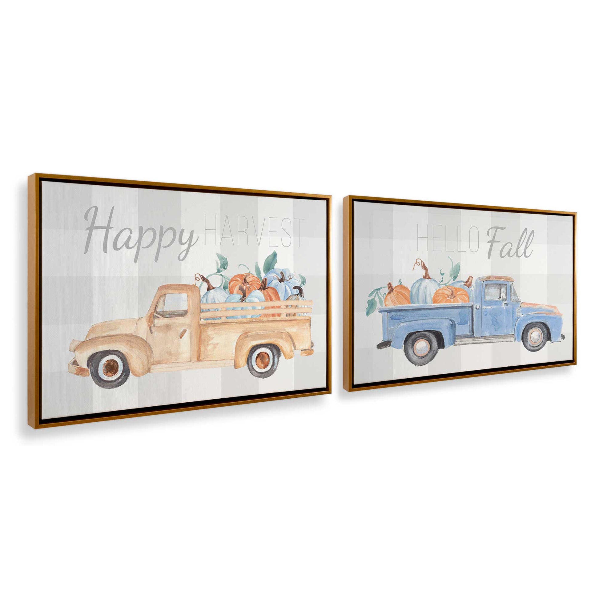 [Color:Polished Gold], Picture of art in a Polished Gold frame at an angle