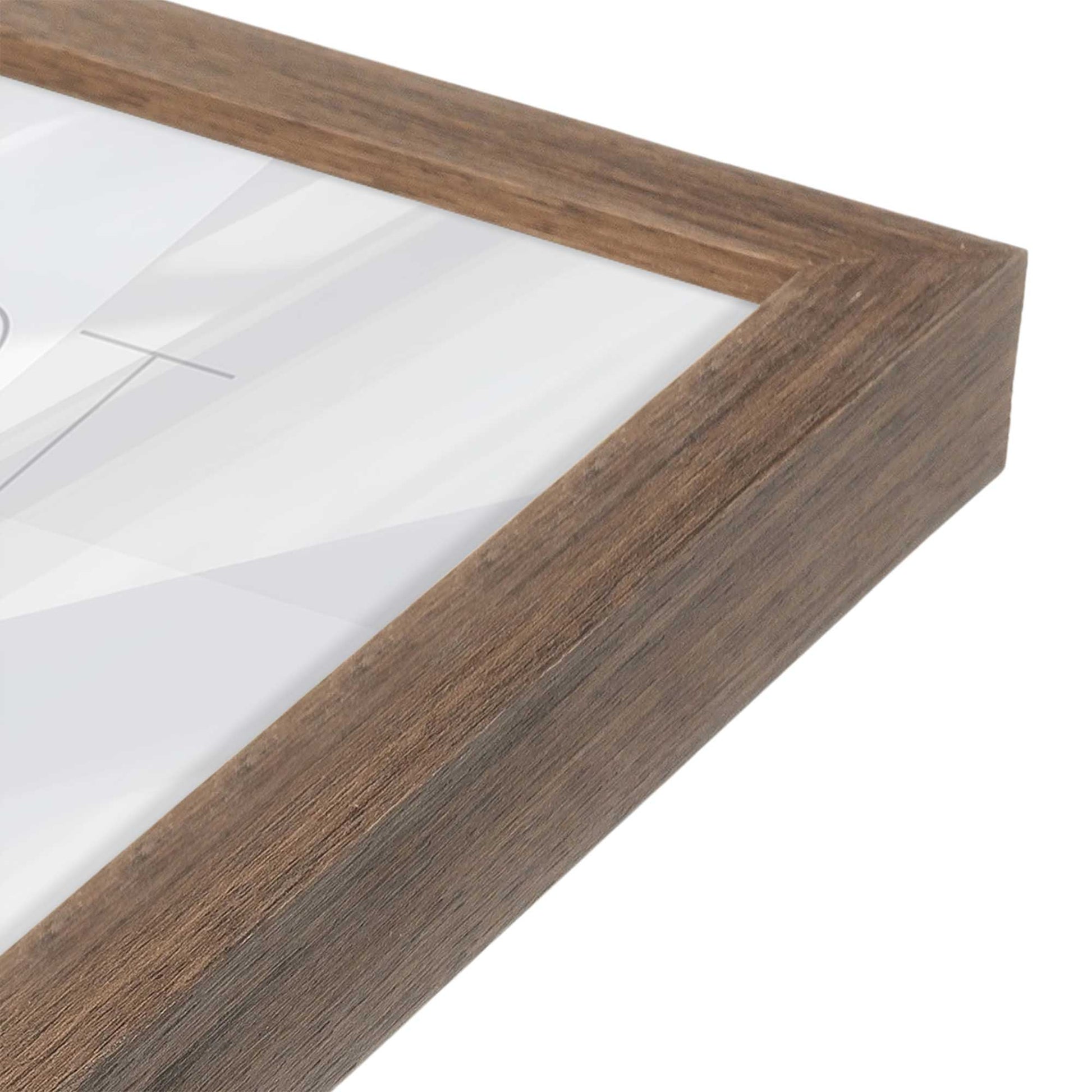 [Color:Walnut], Picture of art in a Walnut frame of the corner