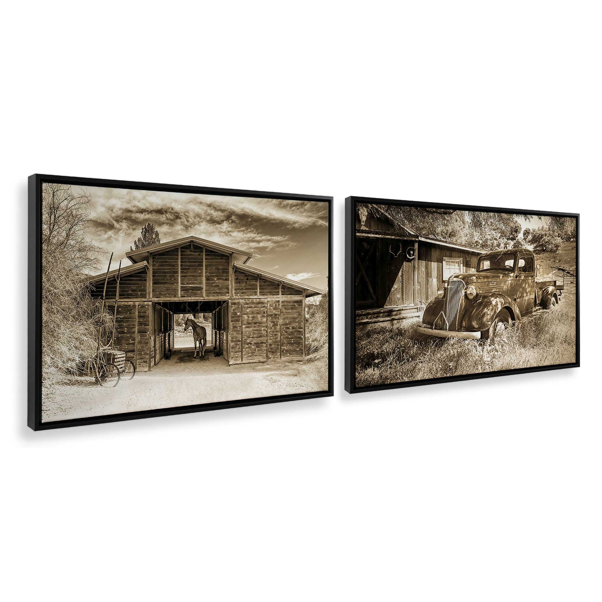 [Color:Satin Black], Picture of art in a Satin Black frame at an angle