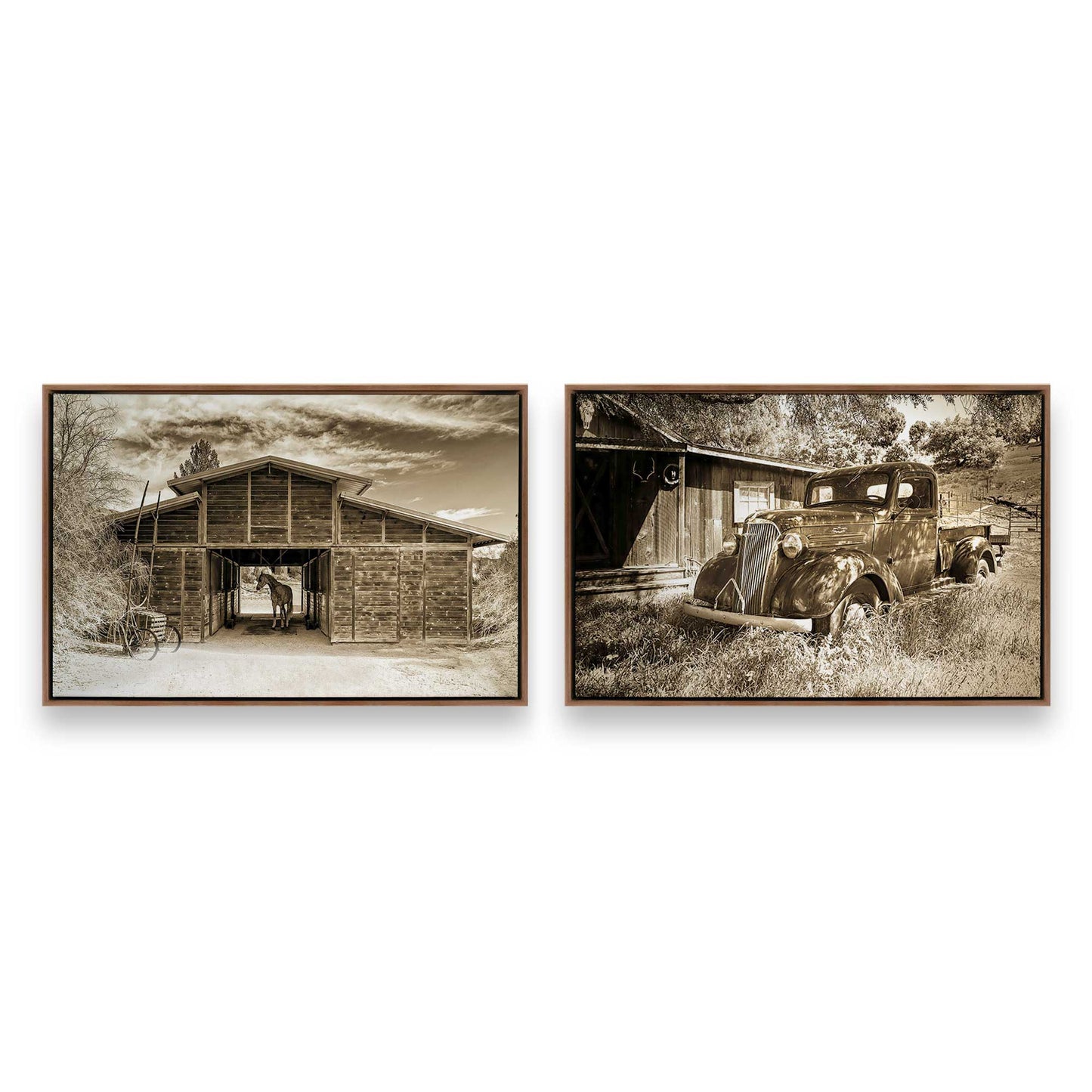 [Color:Walnut], Picture of art in a Walnut frame