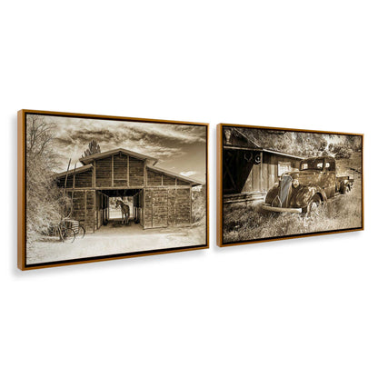 [Color:Polished Gold], Picture of art in a Polished Gold frame at an angle