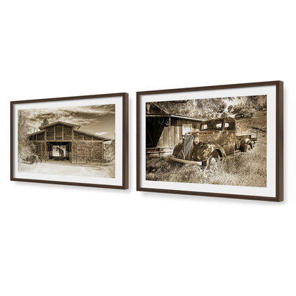 [Color:Belvinder Brown], Picture of art in a Belvinder Brown frame at an angle