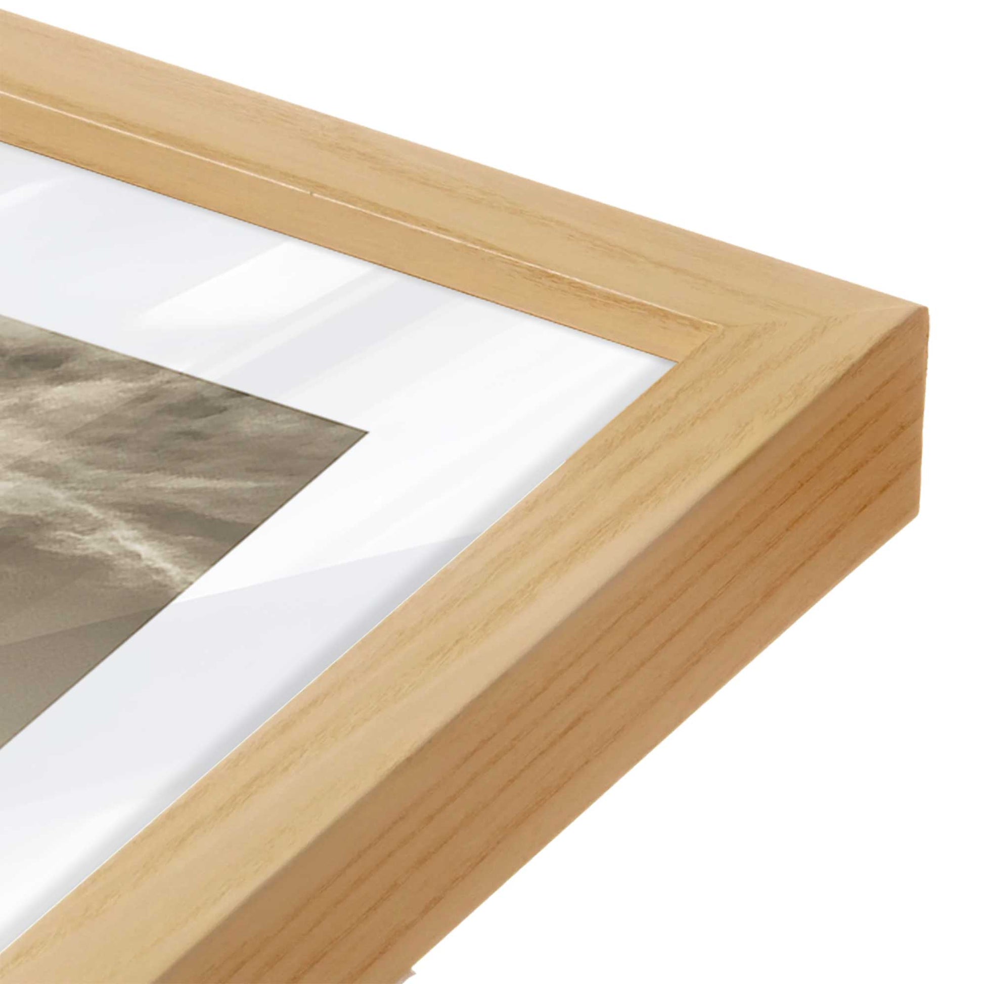 [Color:American Maple], Picture of art in a American Maple frame of the corner