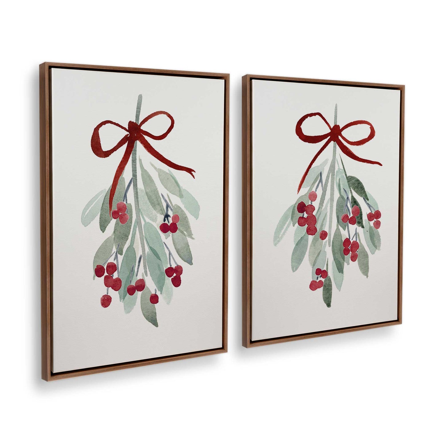 [Color:Walnut], Picture of art in a Walnut frame at an angle