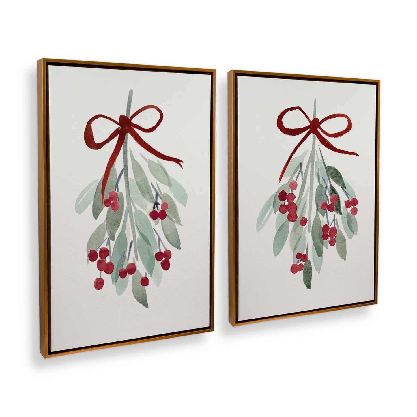 [Color:Polished Gold], Picture of art in a Polished Gold frame at an angle