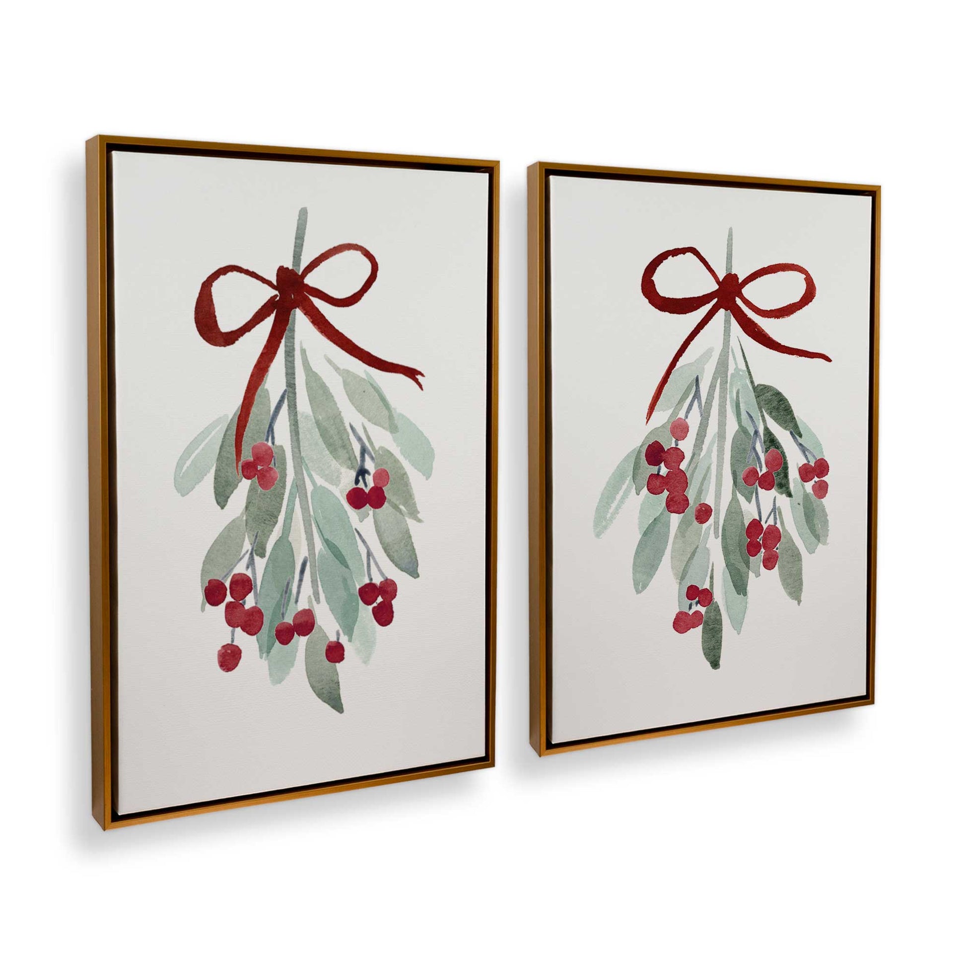 [Color:Polished Gold], Picture of art in a Polished Gold frame at an angle