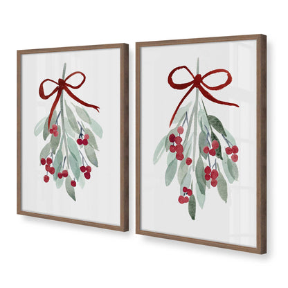 [Color:Walnut], Picture of art in a Walnut frame at an angle