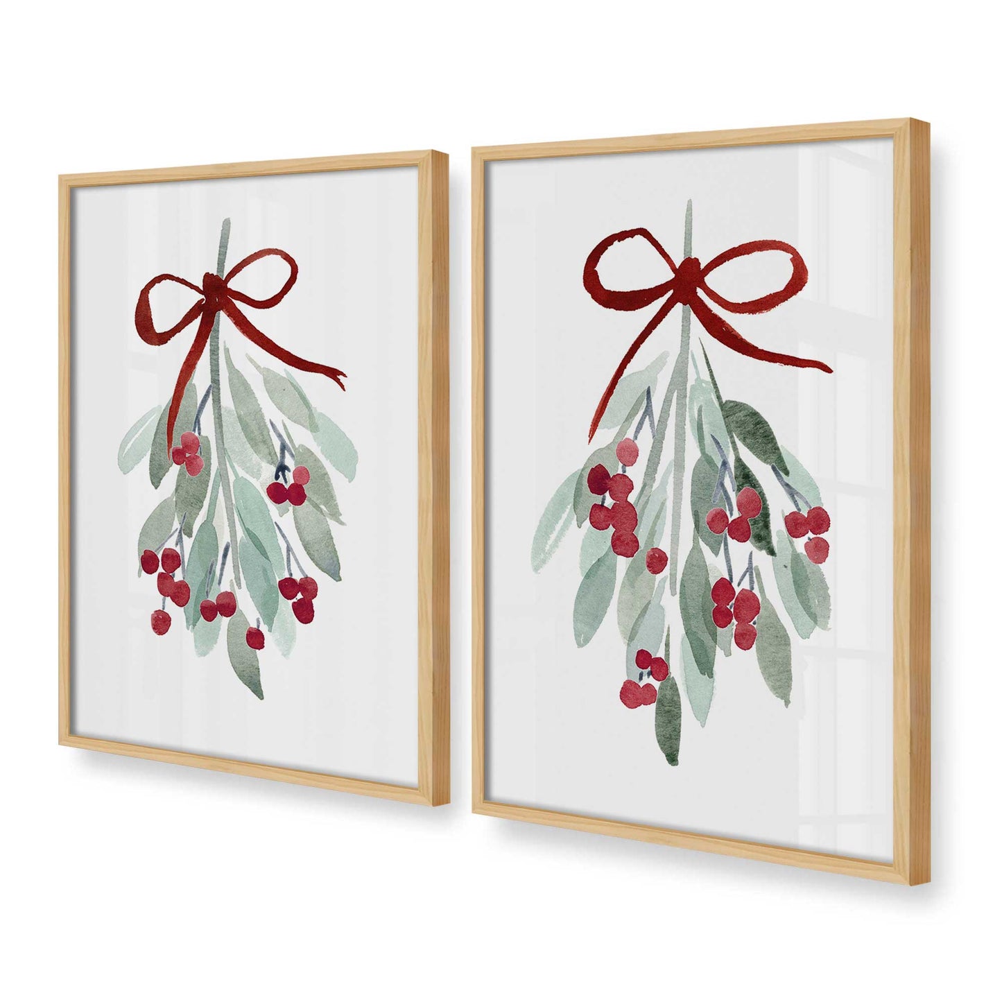 [Color:American Maple], Picture of art in a American Maple frame at an angle