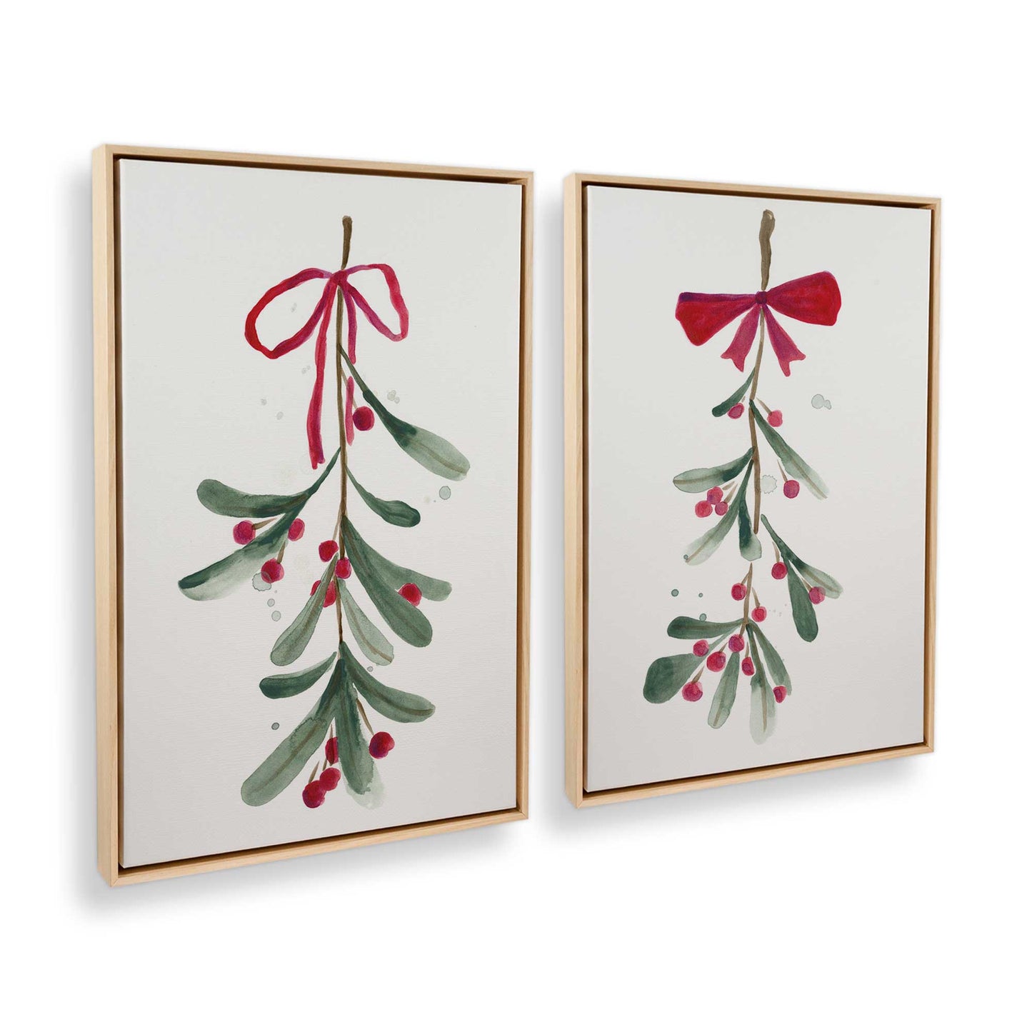 [Color:American Maple], Picture of art in a American Maple frame at an angle