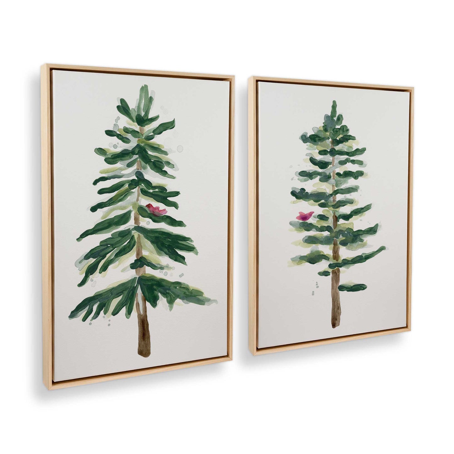 [Color:American Maple], Picture of art in a American Maple frame at an angle