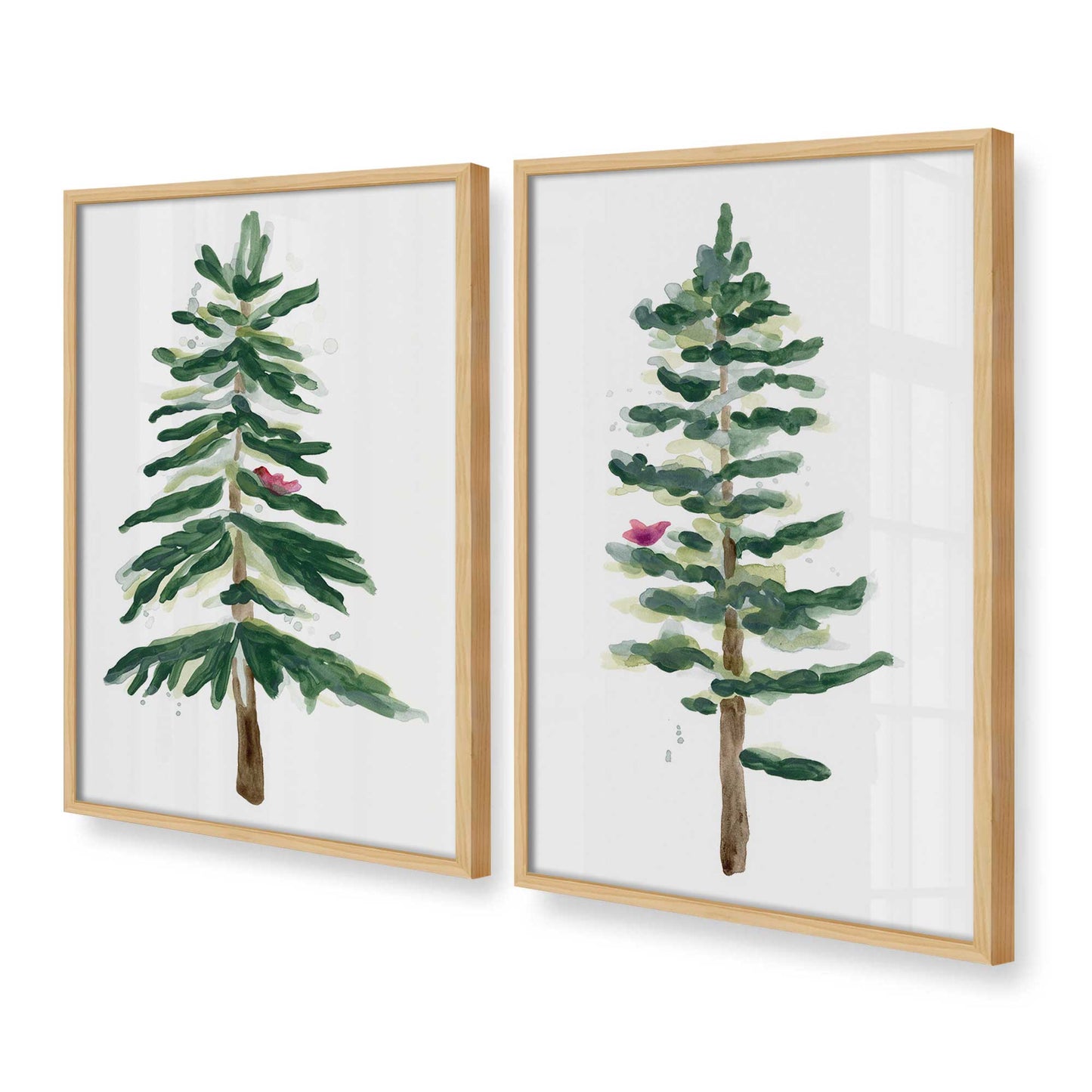 [Color:American Maple], Picture of art in a American Maple frame at an angle