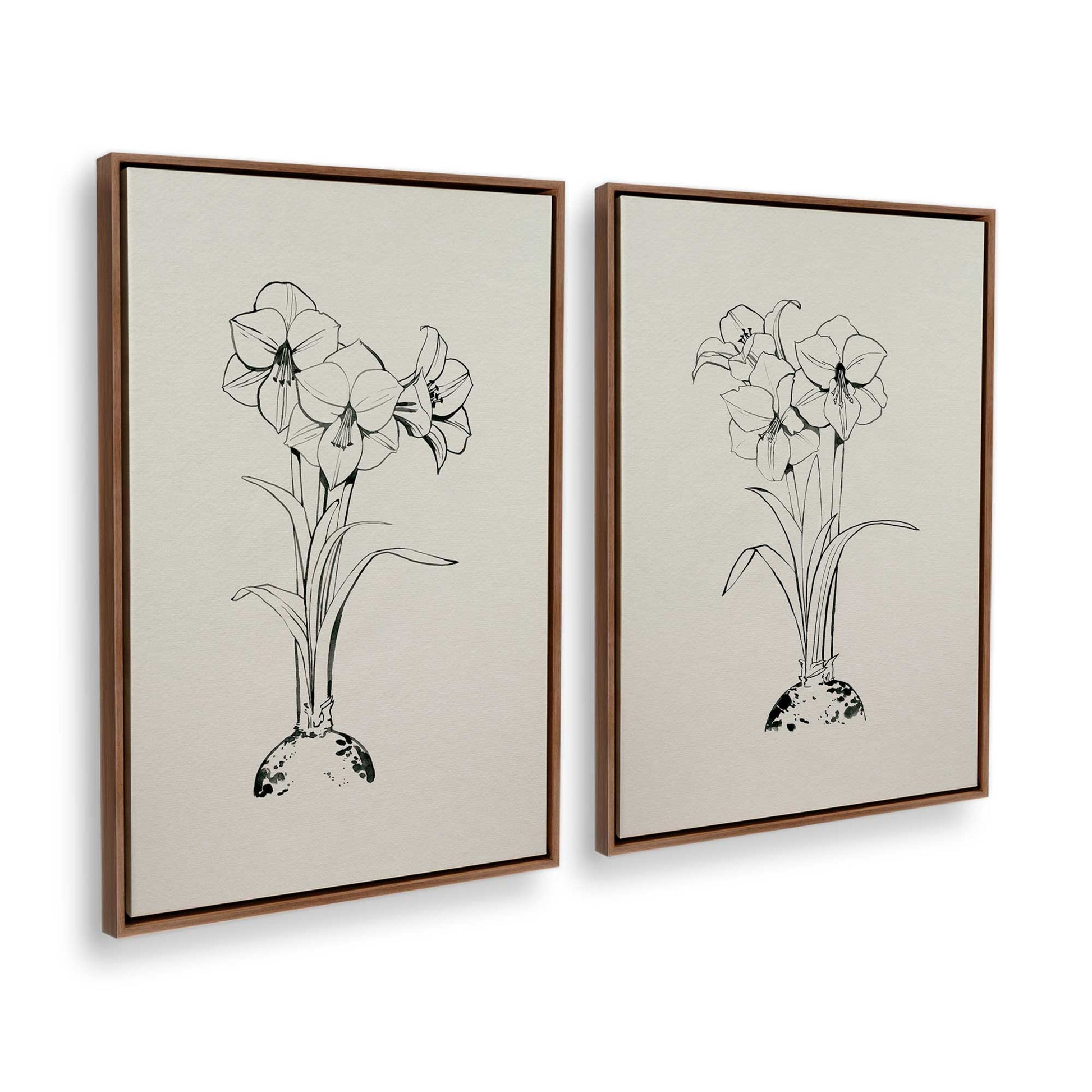 [Color:Walnut], Picture of art in a Walnut frame at an angle