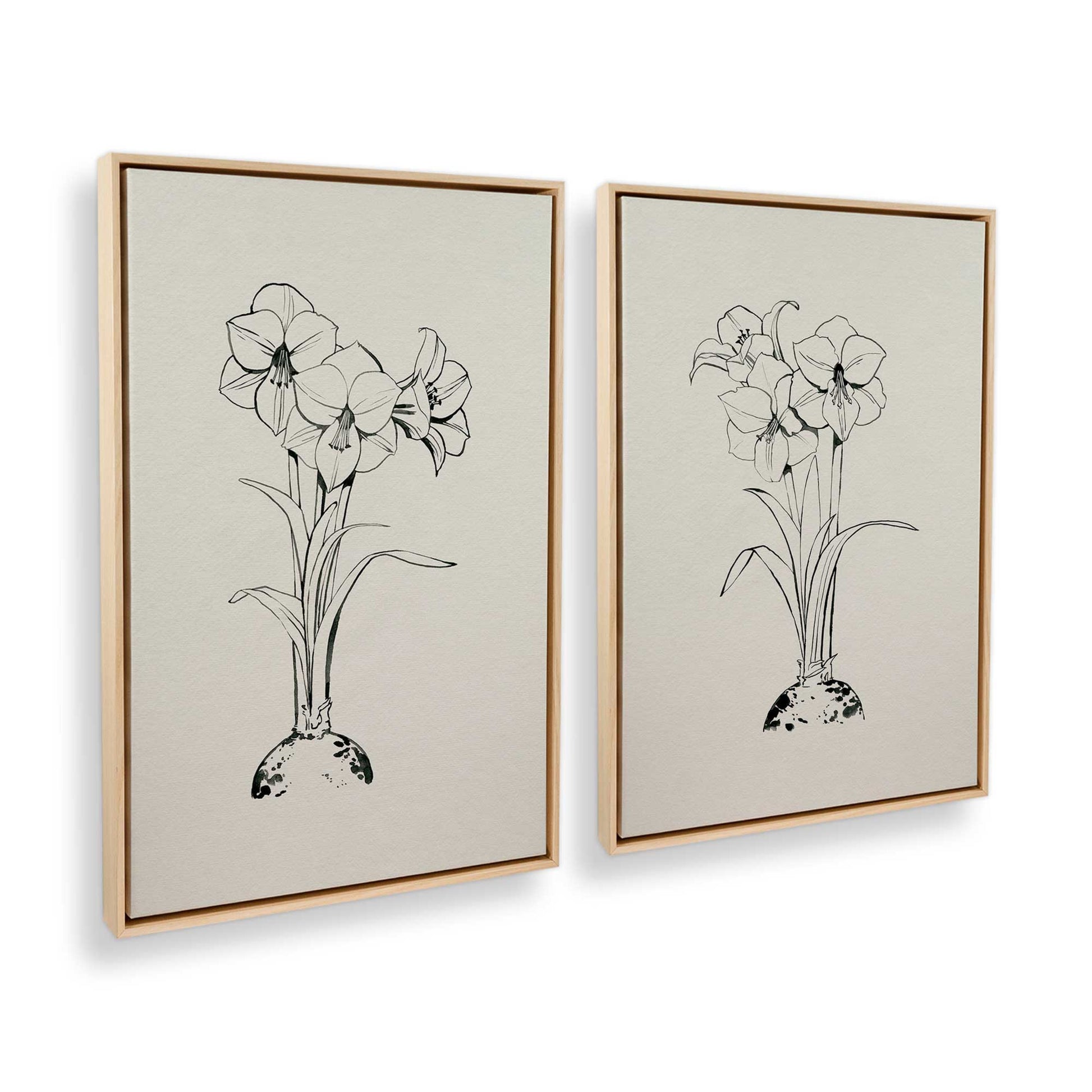 [Color:American Maple], Picture of art in a American Maple frame at an angle