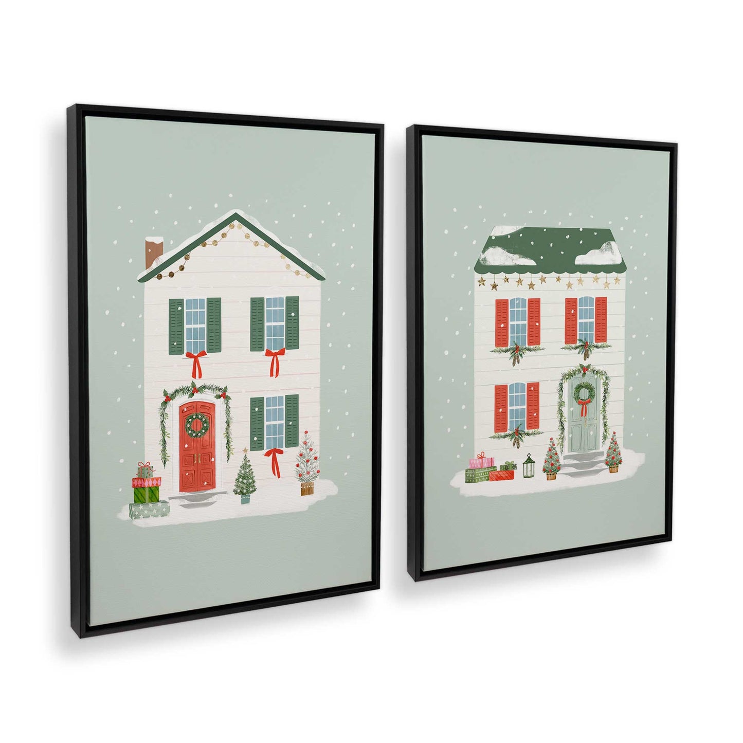 [Color:Satin Black], Picture of art in a Satin Black frame at an angle