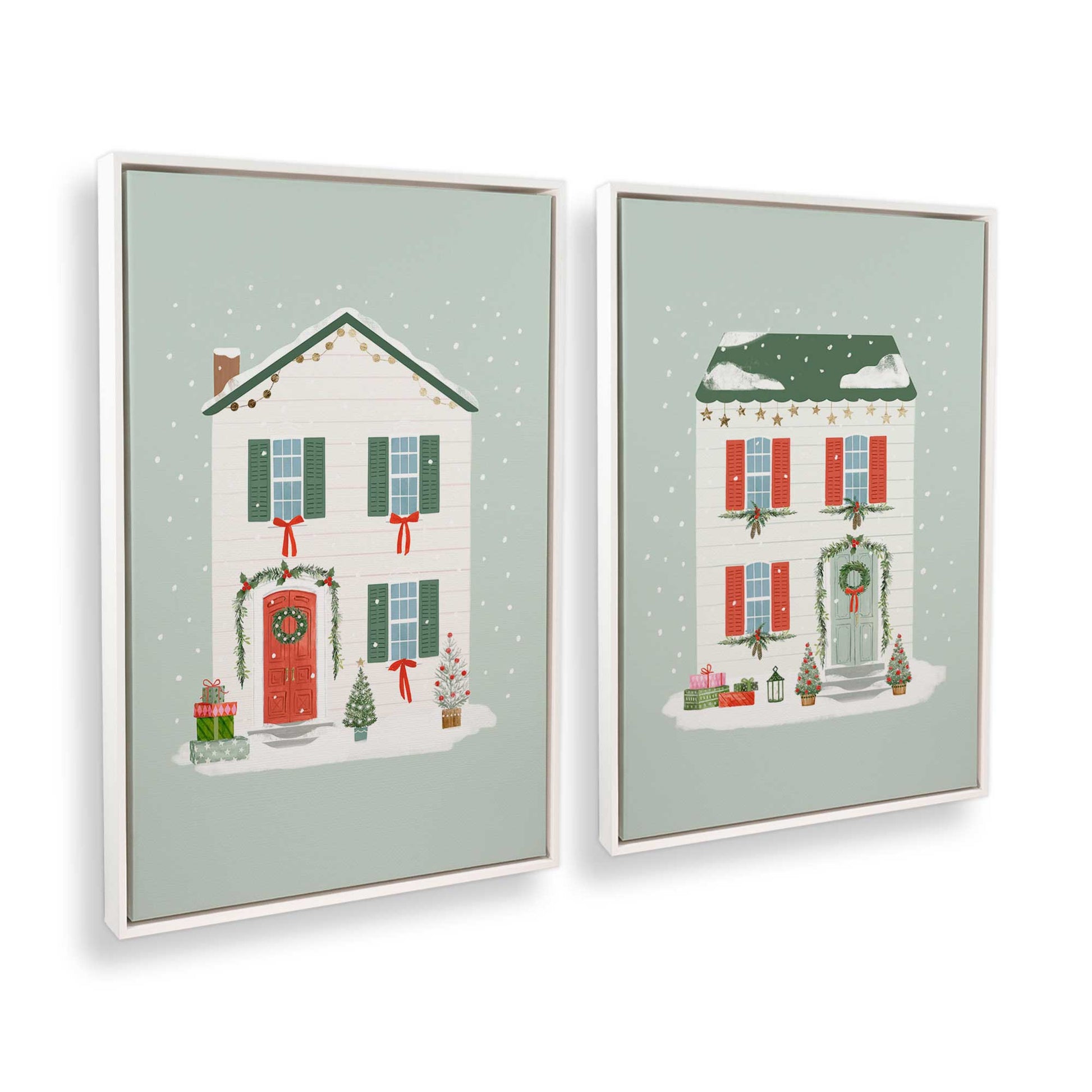 [Color:Opaque White], Picture of art in a White frame at an angle