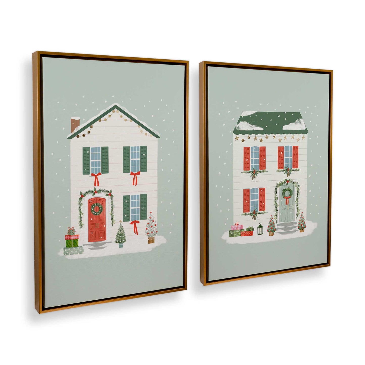 [Color:Polished Gold], Picture of art in a Polished Gold frame at an angle