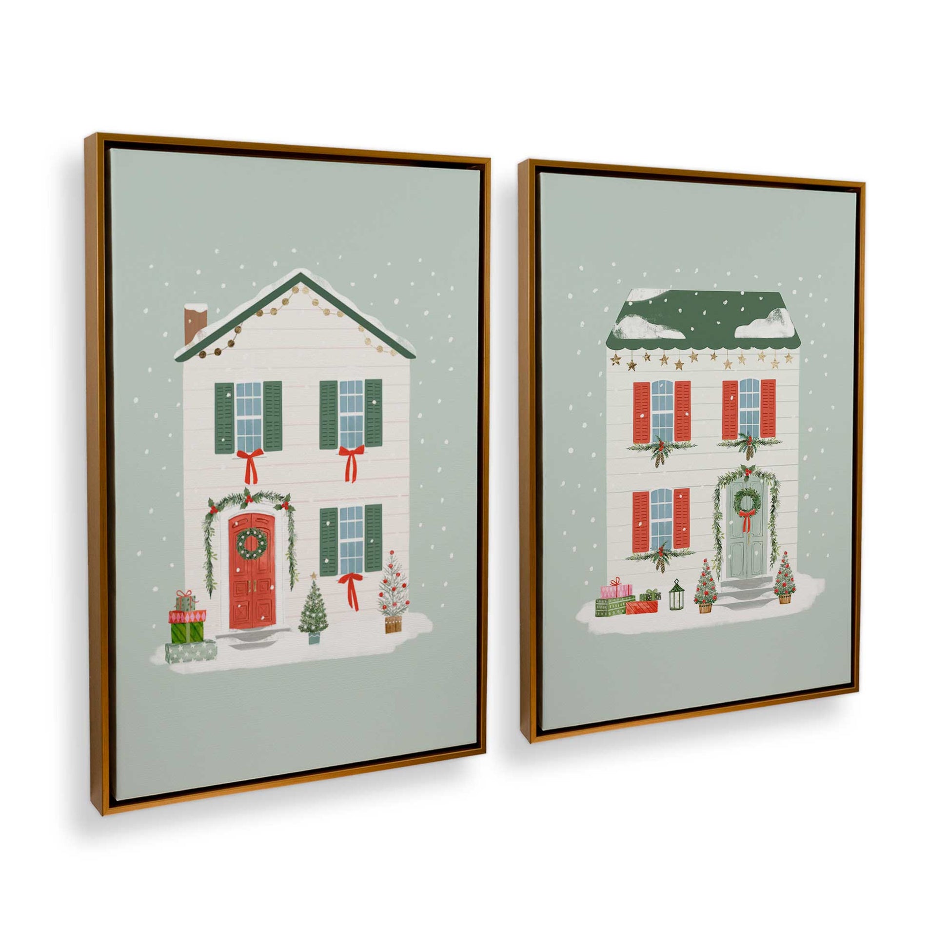 [Color:Polished Gold], Picture of art in a Polished Gold frame at an angle