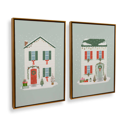 [Color:Polished Gold], Picture of art in a Polished Gold frame at an angle