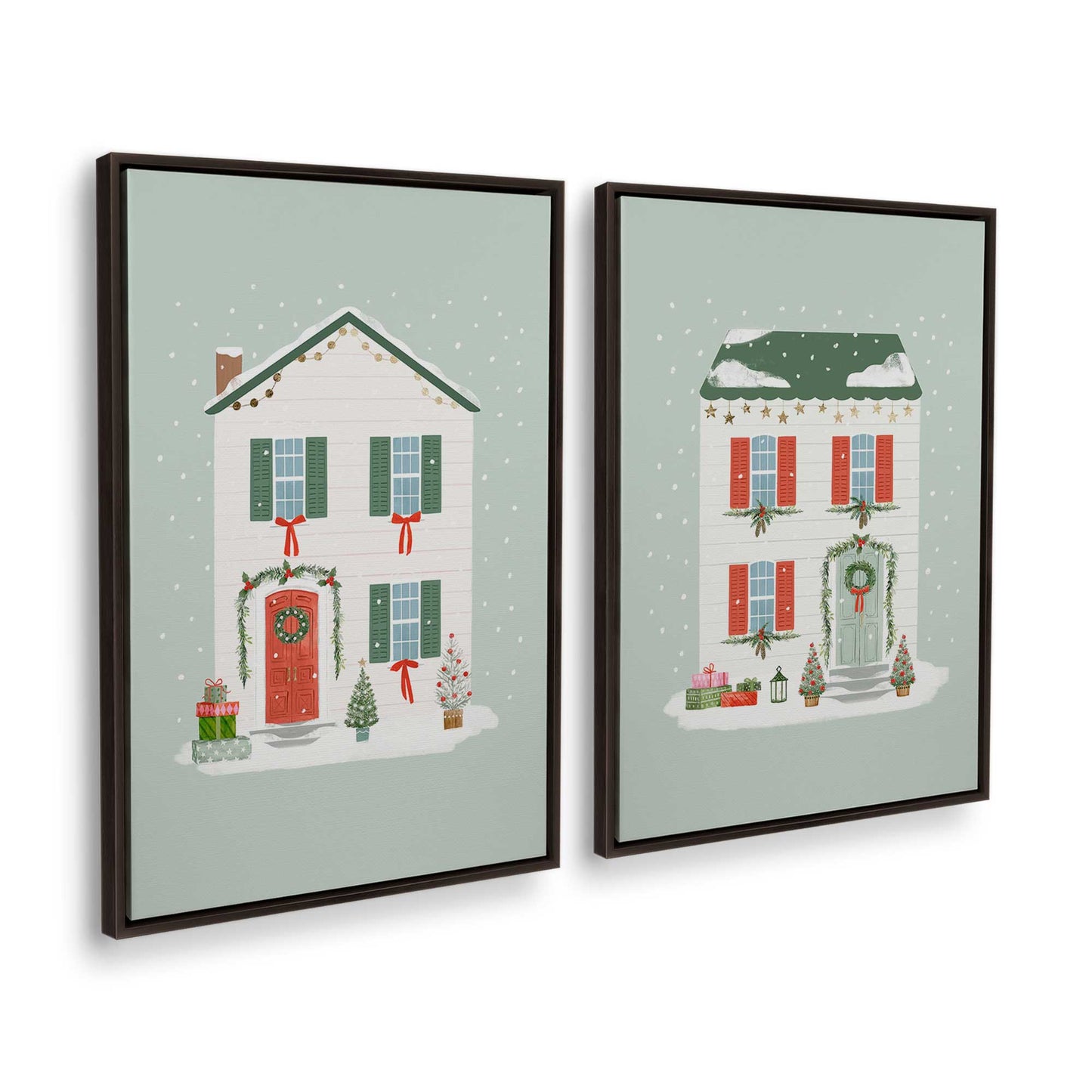 [Color:Espresso], Picture of art in a Espresso frame at an angle