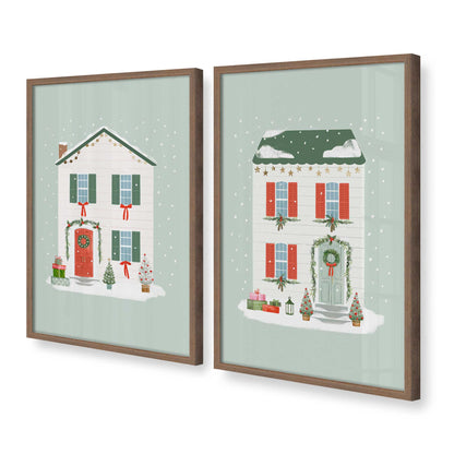 [Color:Walnut], Picture of art in a Walnut frame at an angle