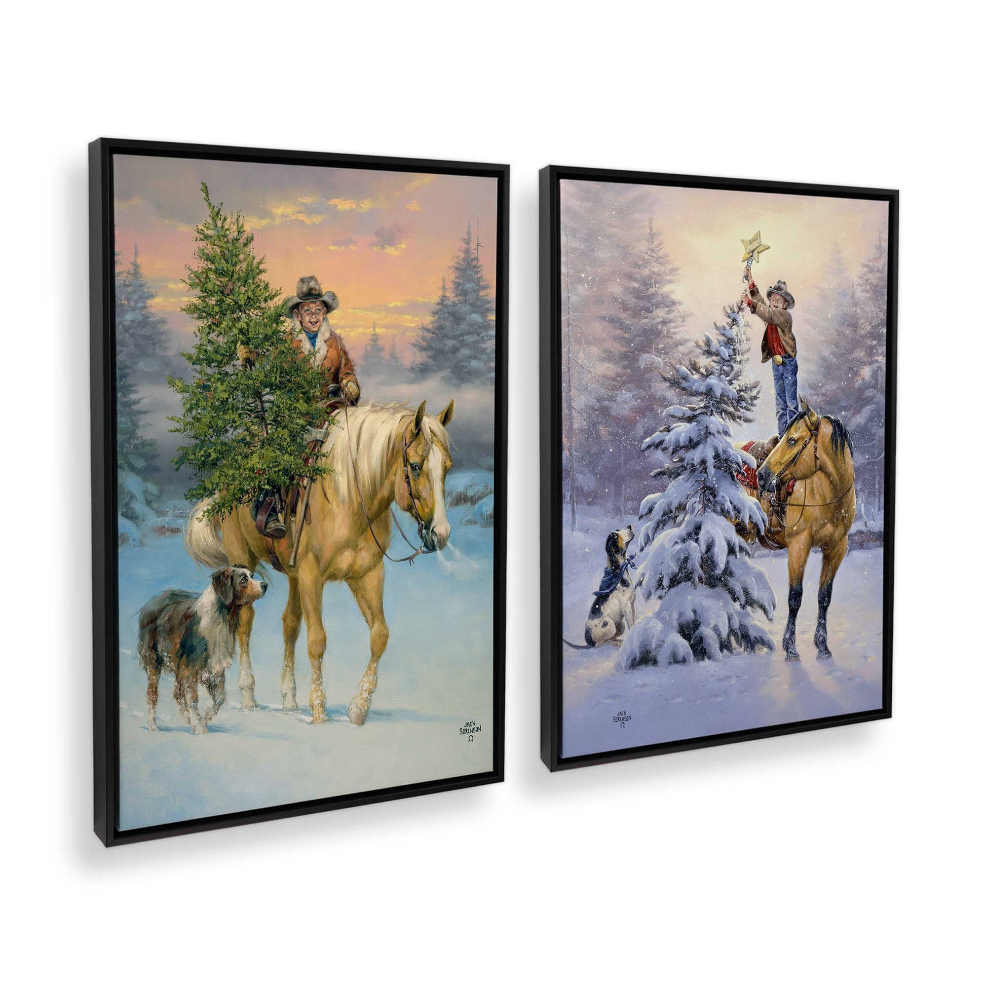 [Color:Satin Black], Picture of art in a Satin Black frame at an angle