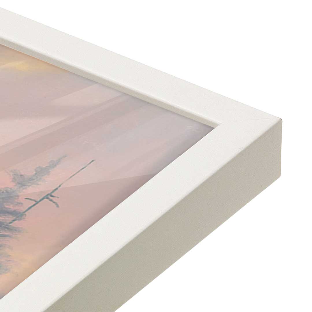 [Color:Opaque White], Picture of art in a Opaque White frame of the corner