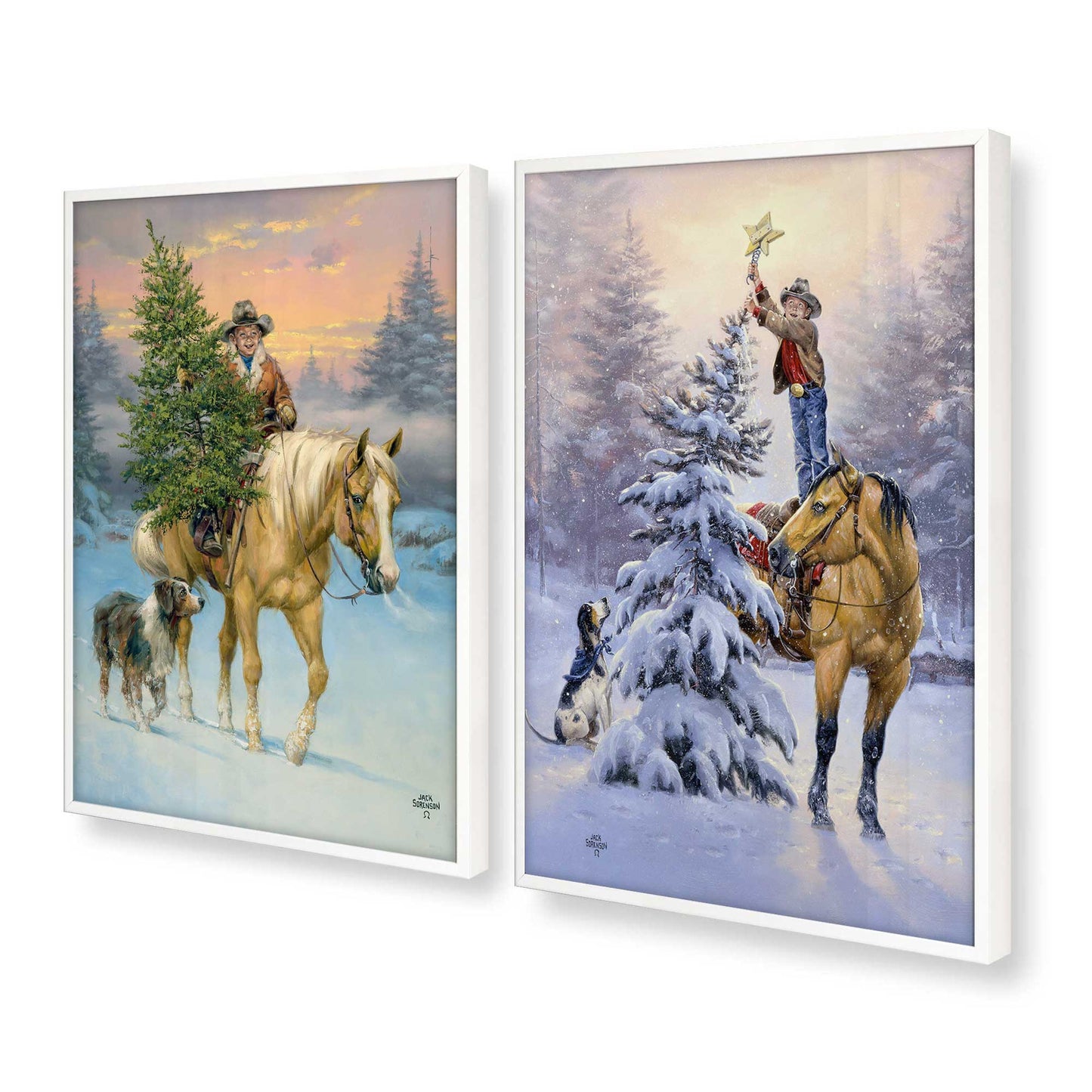 [Color:Opaque White], Picture of art in a Opaque White frame at an angle