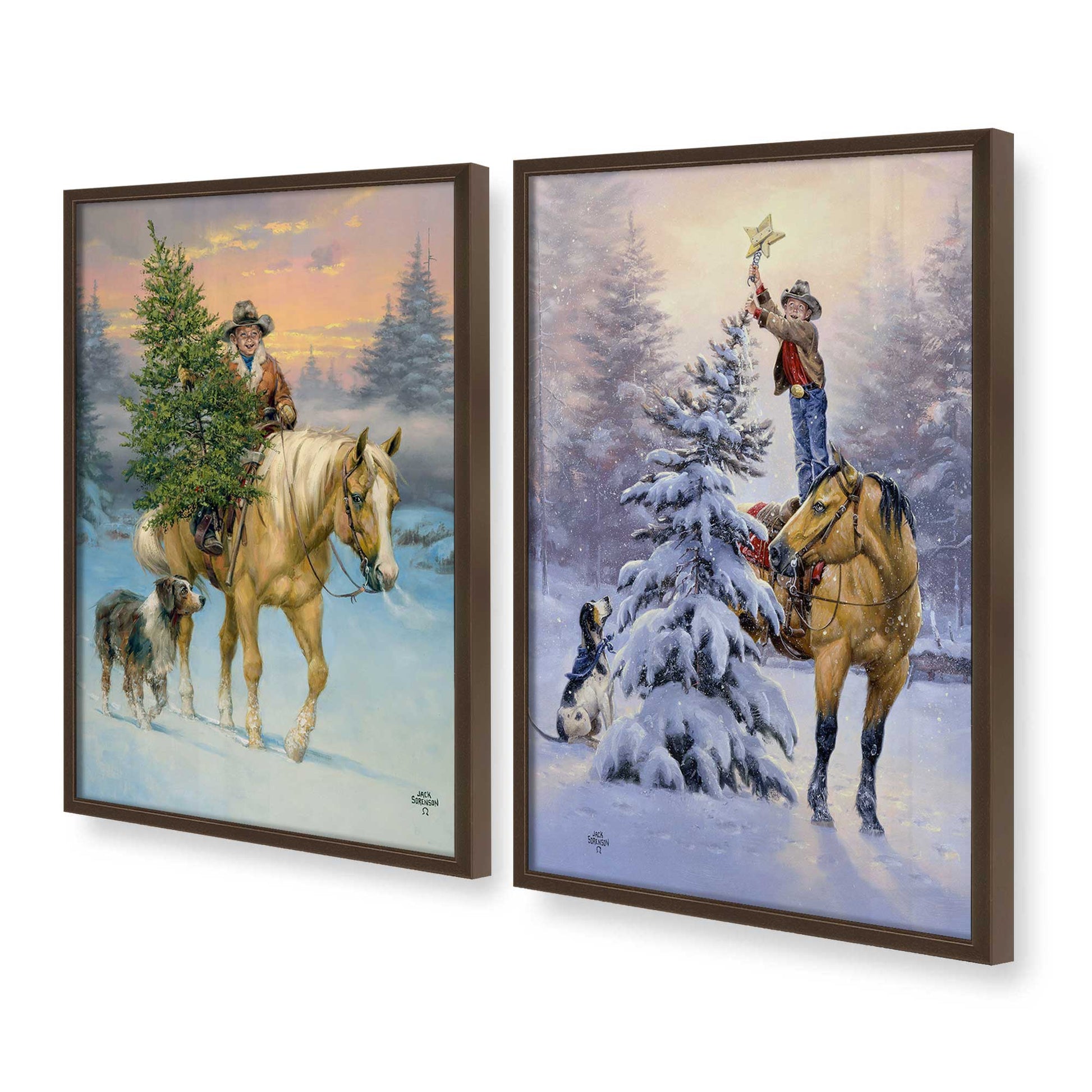 [Color:Belvinder Brown], Picture of art in a Belvinder Brown frame at an angle