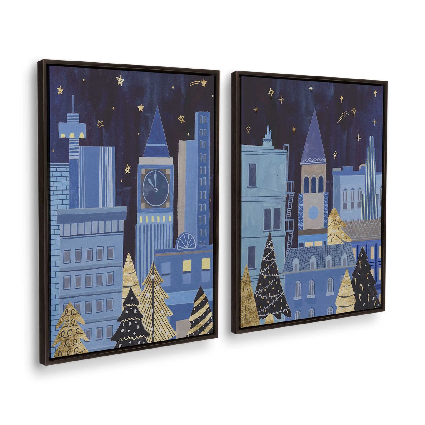 [Color:Espresso], Picture of art in a Espresso frame at an angle