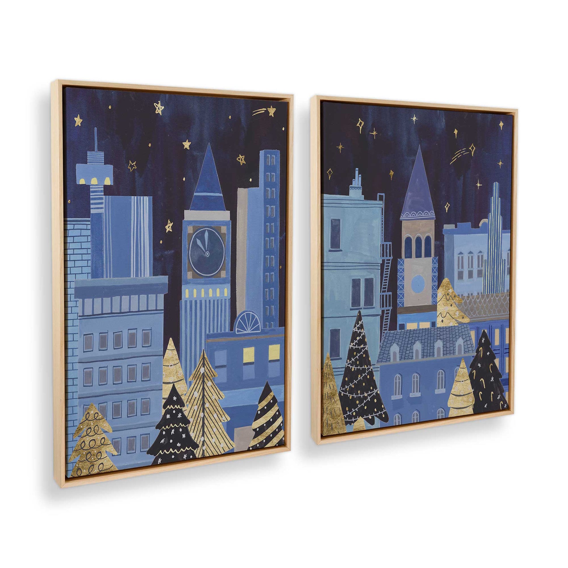 [Color:American Maple], Picture of art in a American Maple frame at an angle