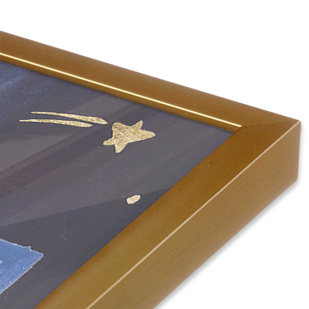 [Color:Polished Gold], Picture of art in a Polished Gold frame of the corner