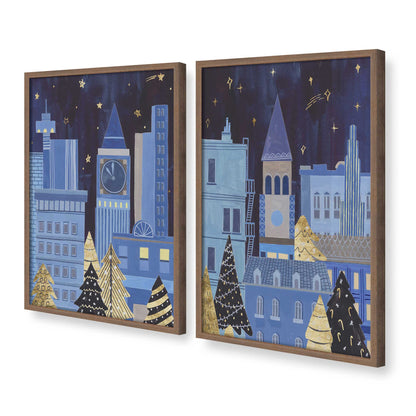 [Color:Walnut], Picture of art in a Walnut frame at an angle