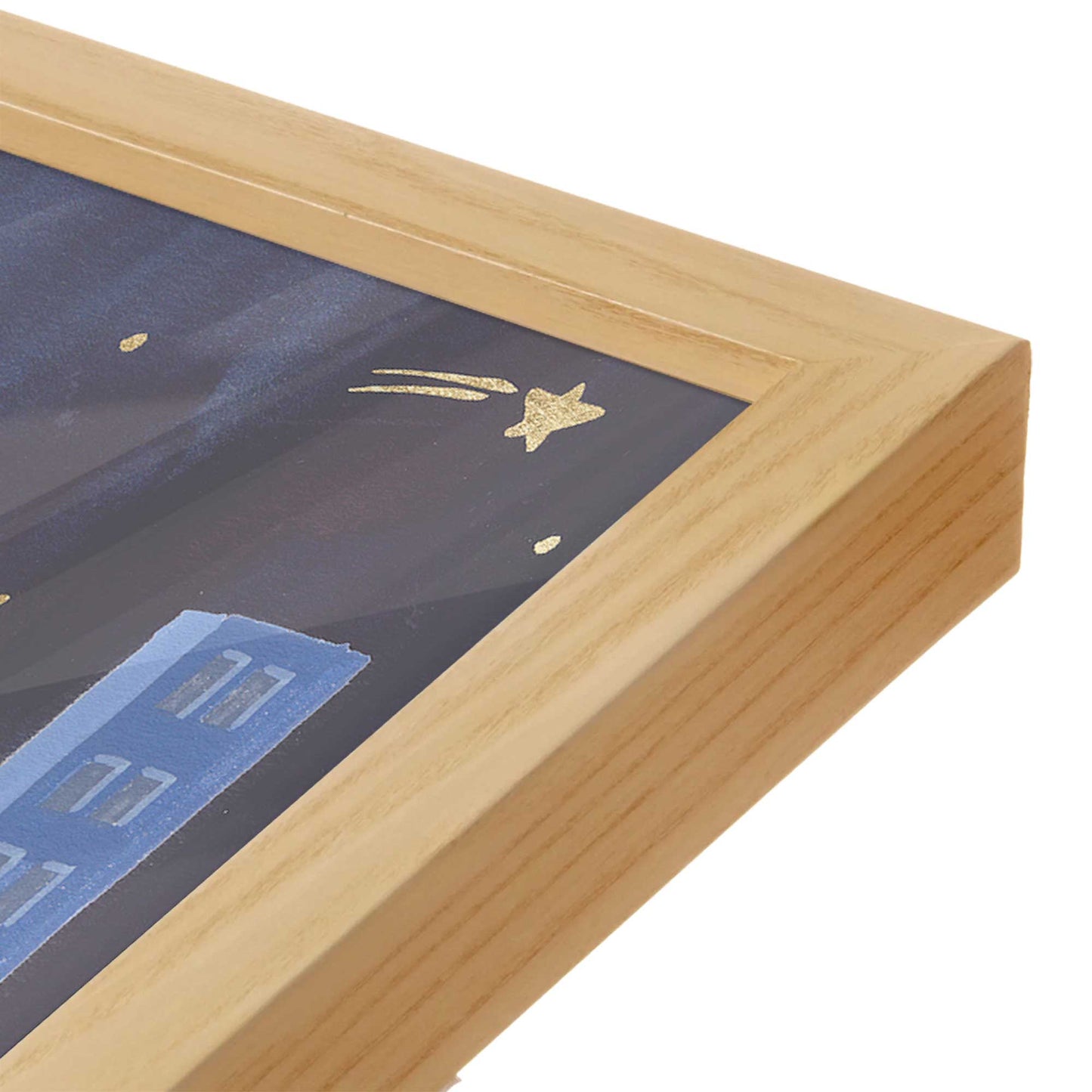 [Color:American Maple], Picture of art in a American Maple frame of the corner