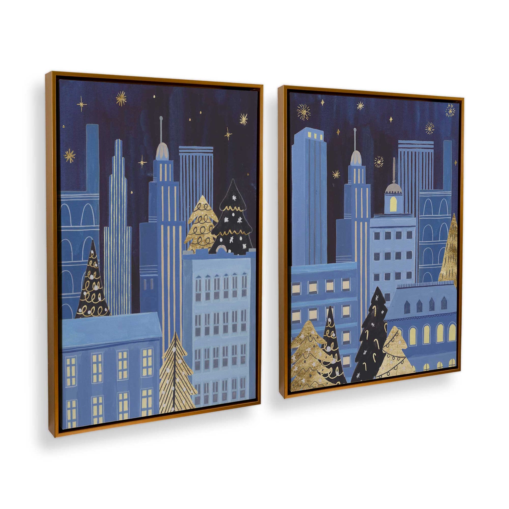 [Color:Polished Gold], Picture of art in a Polished Gold frame at an angle