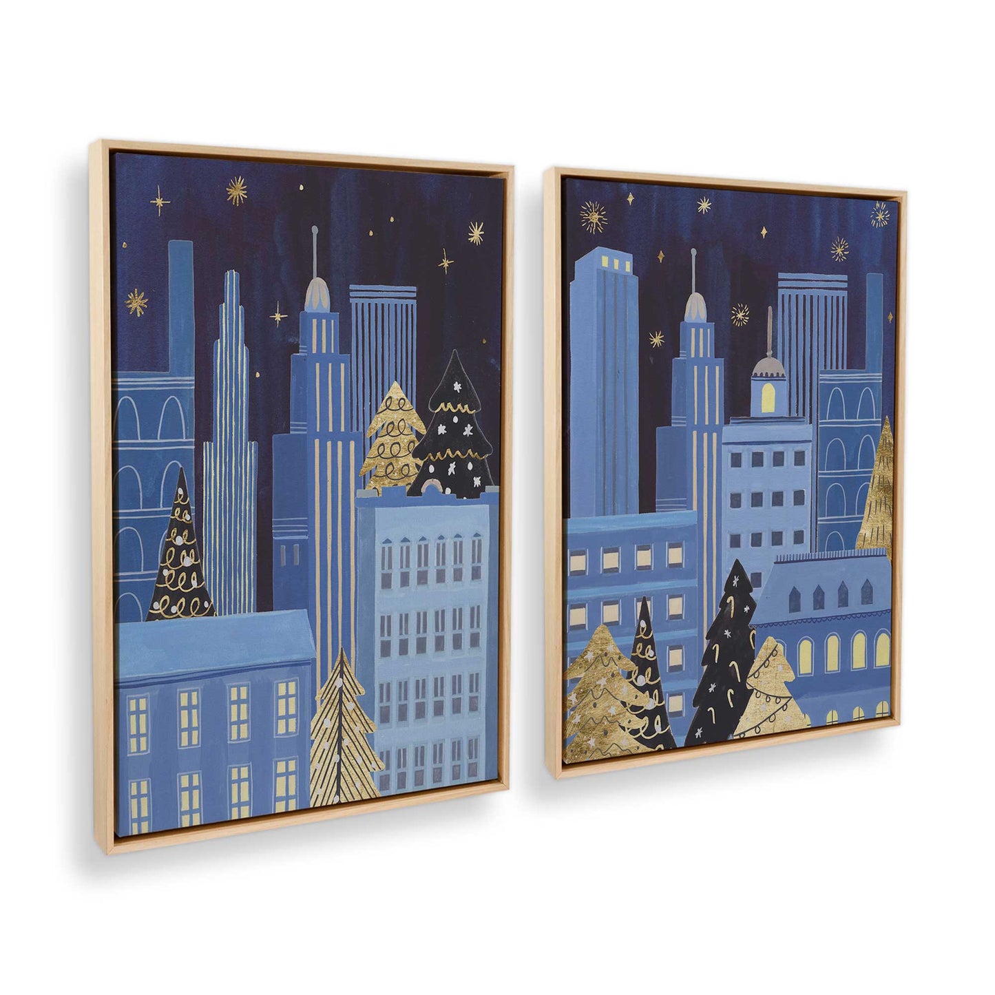 [Color:American Maple], Picture of art in a American Maple frame at an angle