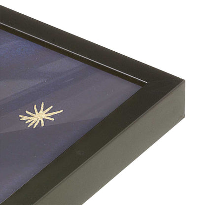 [Color:Satin Black], Picture of art in a Satin Black frame of the corner