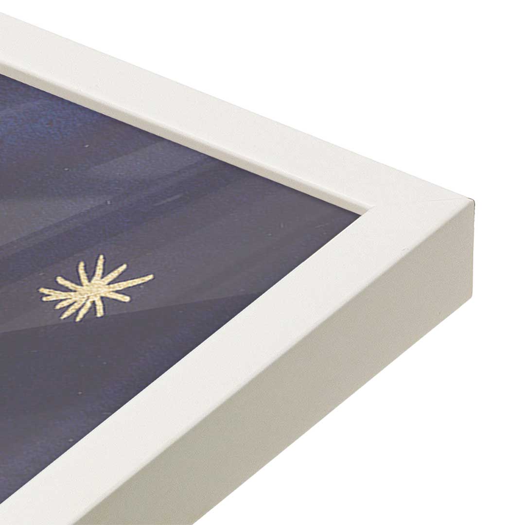 [Color:Opaque White], Picture of art in a Opaque White frame of the corner