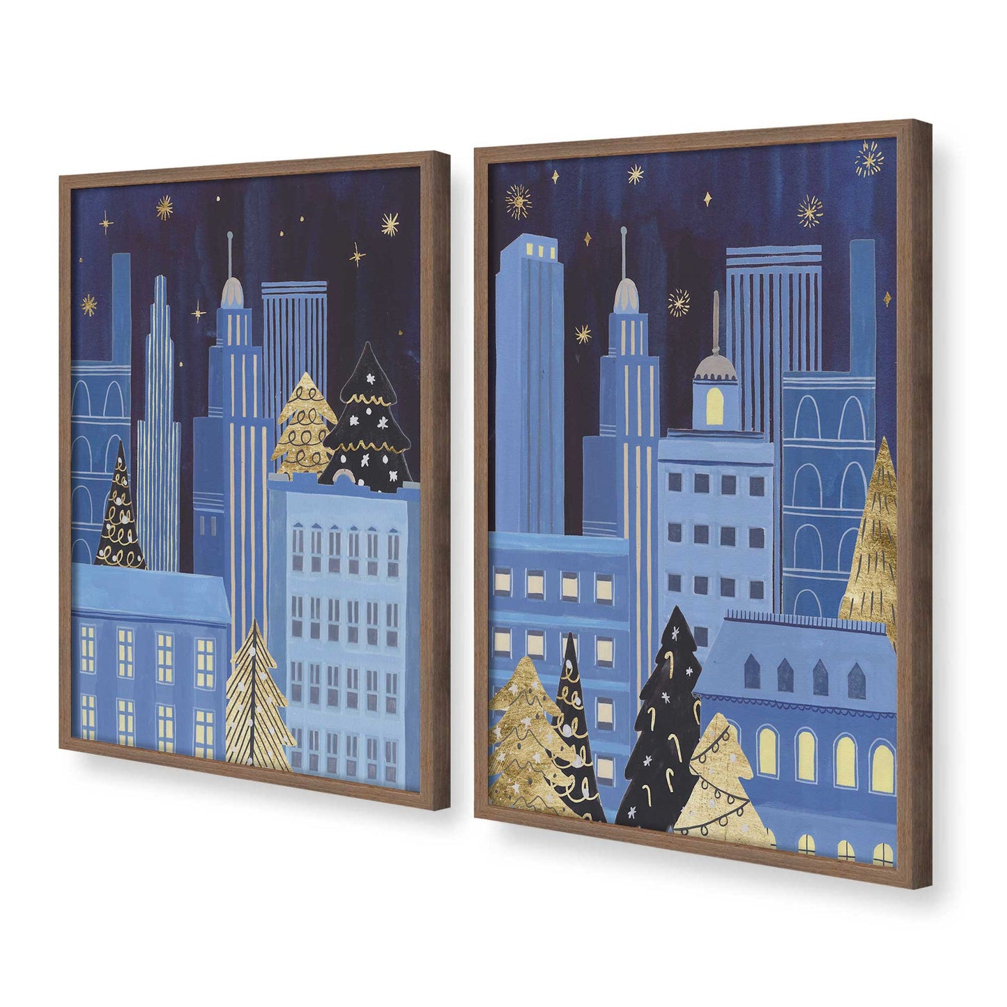 [Color:Walnut], Picture of art in a Walnut frame at an angle