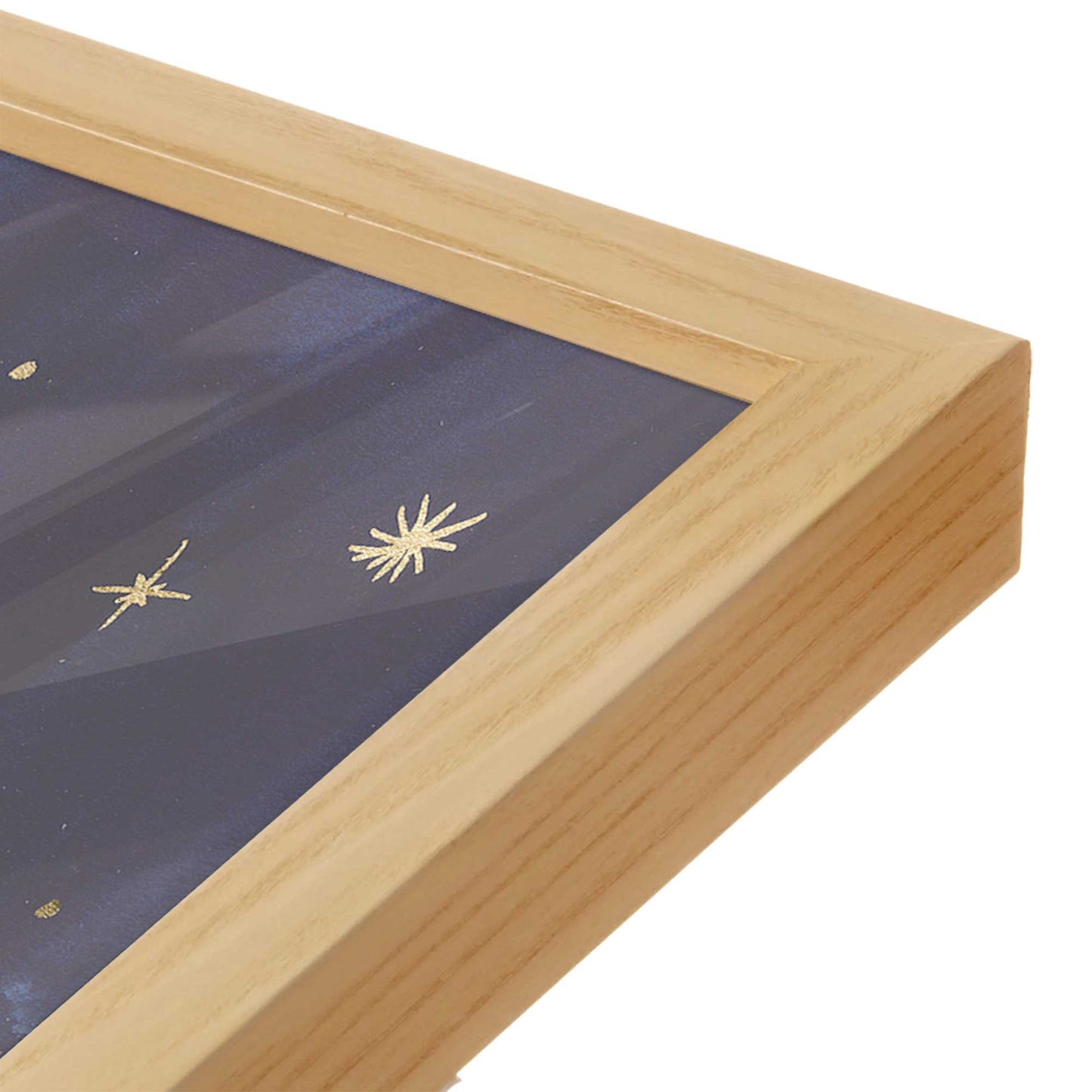 [Color:American Maple], Picture of art in a American Maple frame of the corner