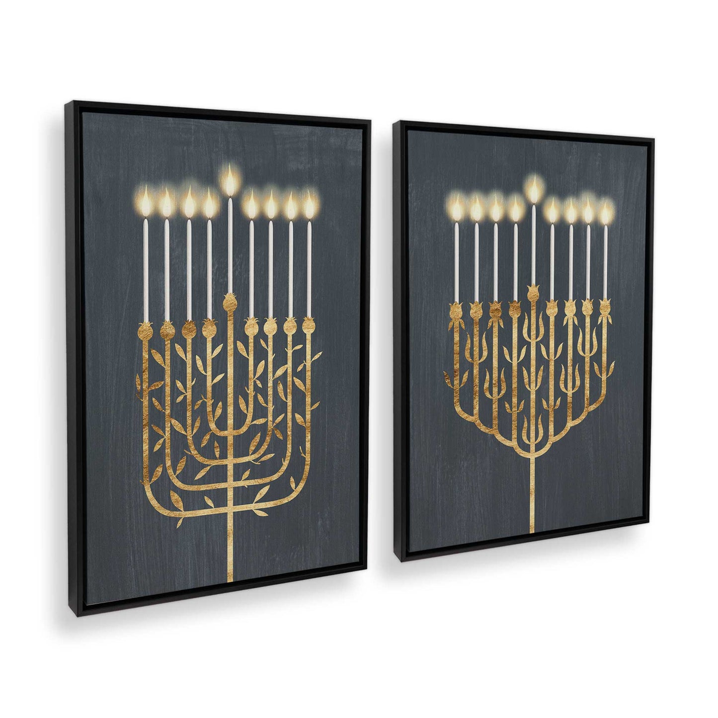 [Color:Satin Black], Picture of art in a Satin Black frame at an angle