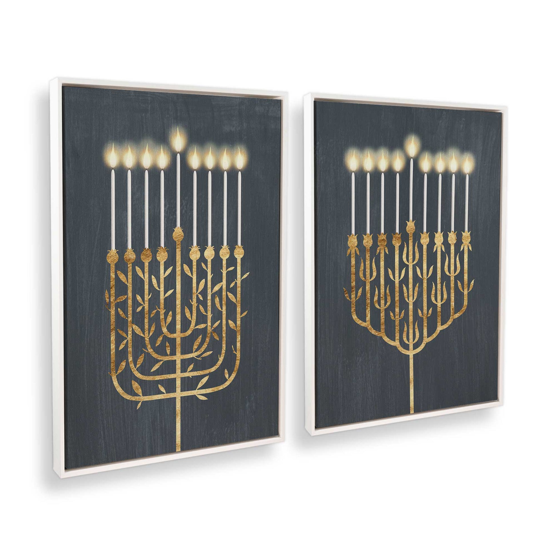 [Color:Opaque White], Picture of art in a White frame at an angle