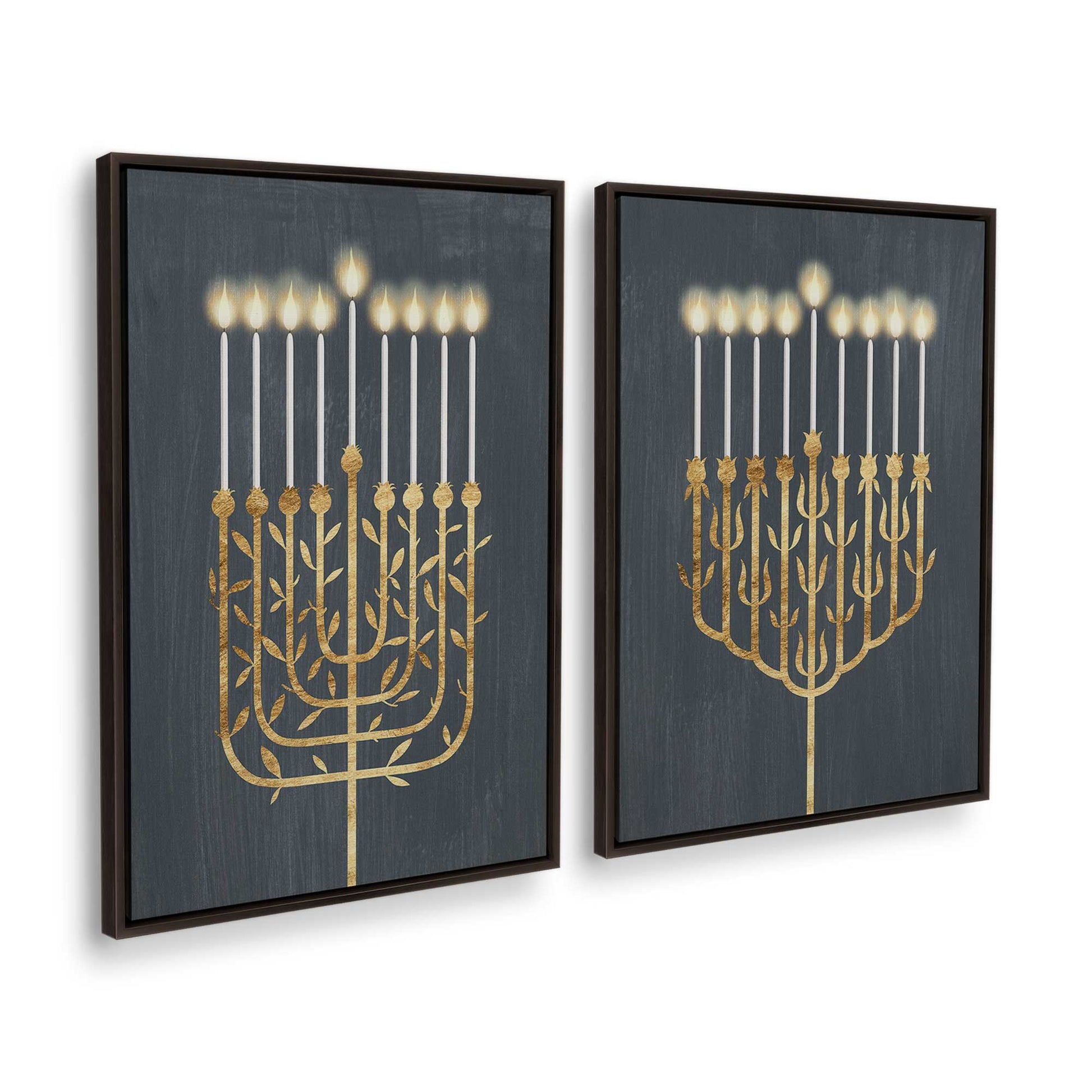 [Color:Espresso], Picture of art in a Espresso frame at an angle