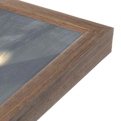 [Color:Walnut], Picture of art in a Walnut frame of the corner